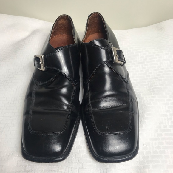 Brassboot Luxury Black Leather Monk-Strap Shoes - Picture 2 of 9